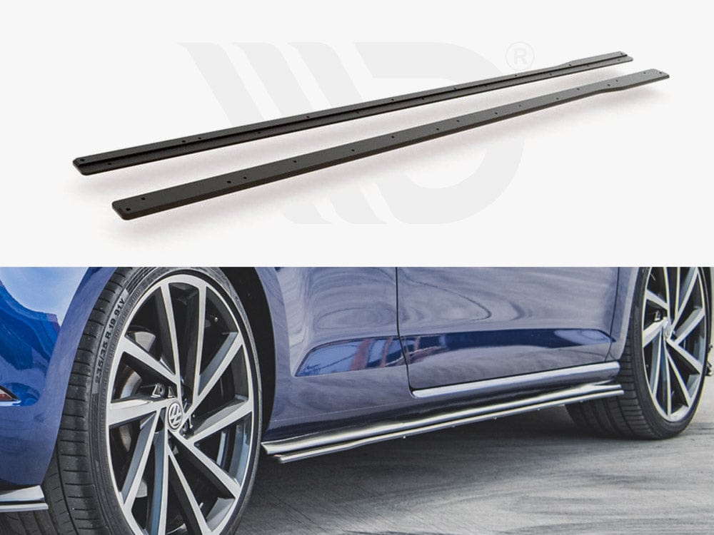 Maxton Design Black Maxton Racing Side Skirts Diffusers VW Golf 7 R / R-Line Facelift Maxton Design SR