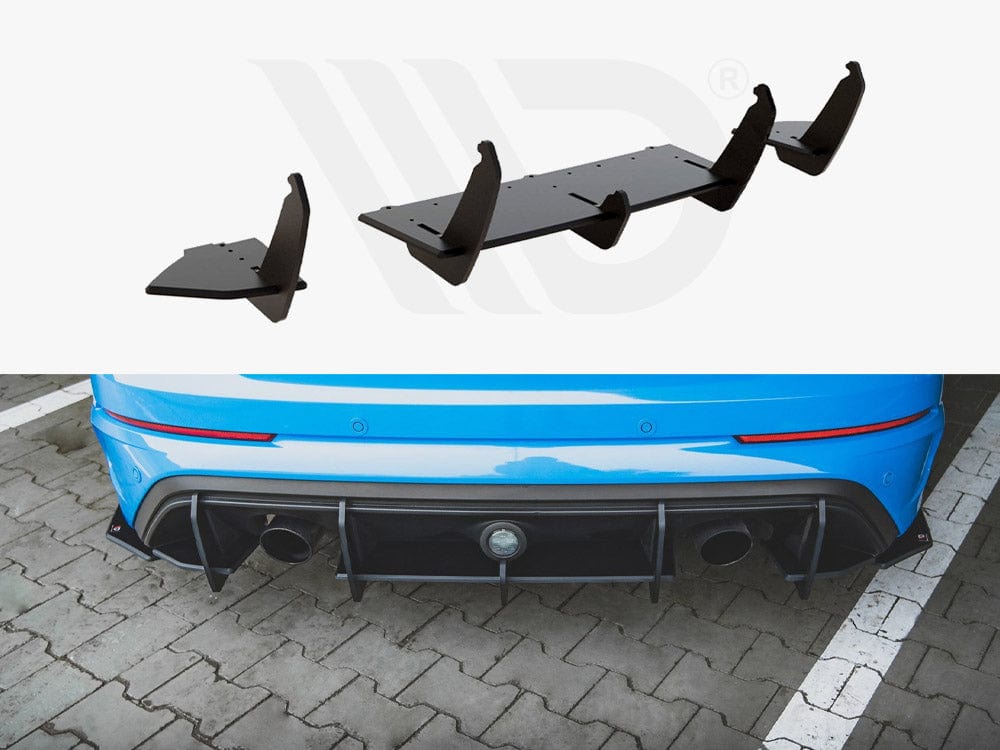 Maxton Design Black Racing Durability Rear Diffuser Ford Focus RS Mk3 2015-2018 Maxton Design SR