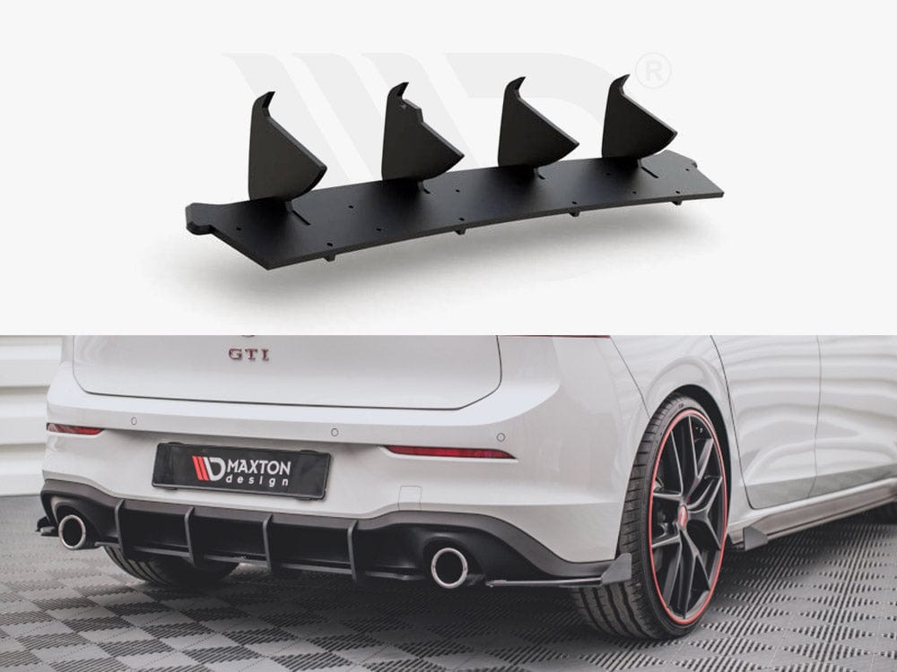 Maxton Design Black Racing Durability Rear Diffuser V.1 VW Golf 8 GTI 2020- Maxton Design SR