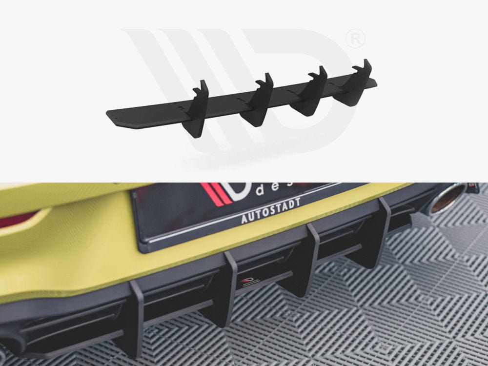 Maxton Design Black Racing Durability Rear Diffuser V2 VW Golf 8 GTI Clubsport 2020- Maxton Design SR