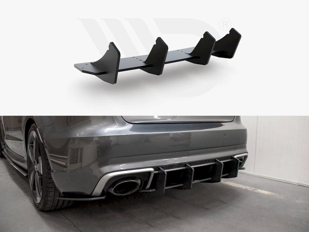 Maxton Design Black Rear Diffuser V2 Audi RS3 8V Sportback 2015-2016 Maxton Design SR