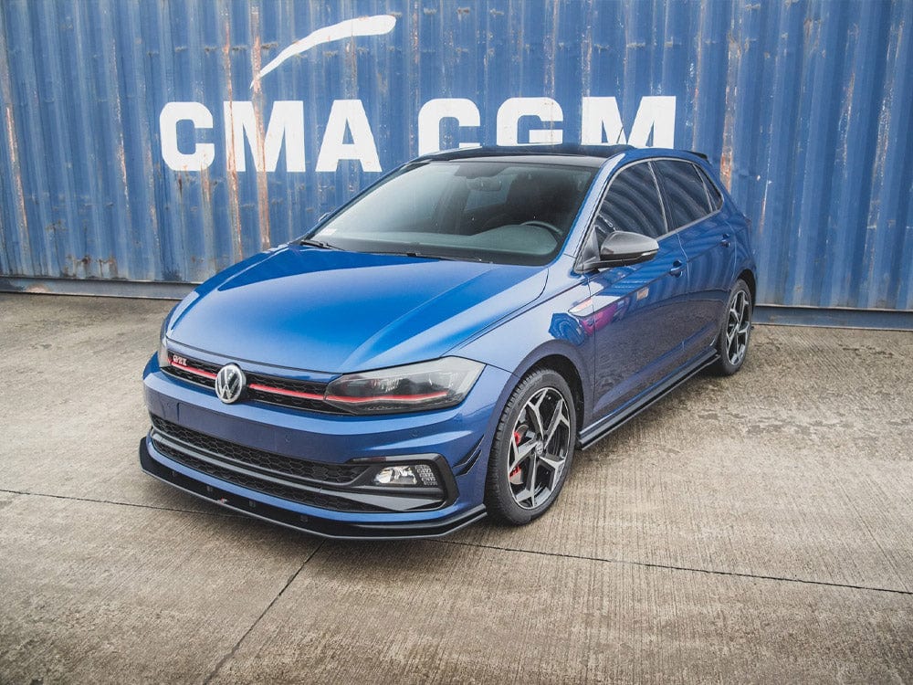 Maxton Design Black-Red Front Splitter VW Polo GTI Mk6 2017- Maxton Design SR