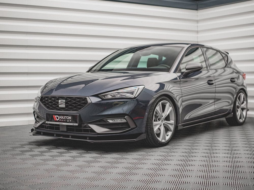 Maxton Design Black-Red + Gloss Flaps Street PRO Side Skirts Diffusers (+flaps) Seat Leon FR MK4 2020- Maxton Design SR