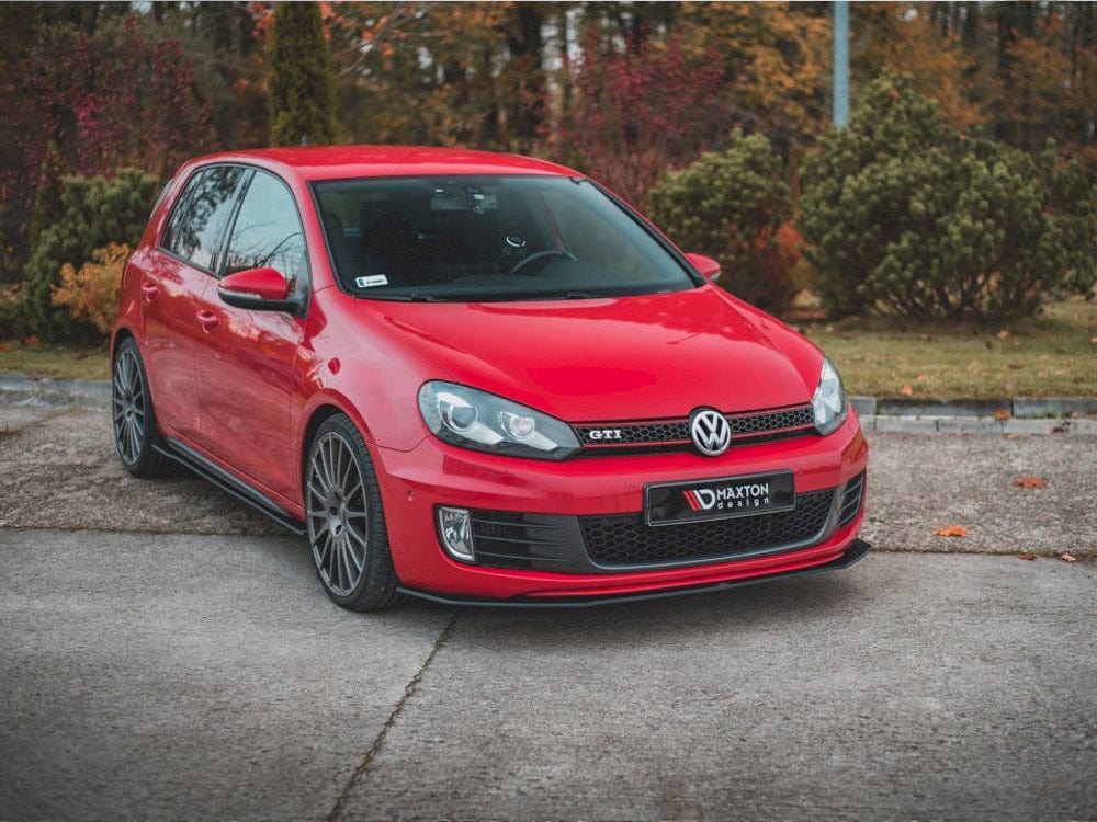 Maxton Design Black-Red Racing Durability Front Splitter V.3 VW Golf GTI Mk6 2008-2012 Maxton Design SR
