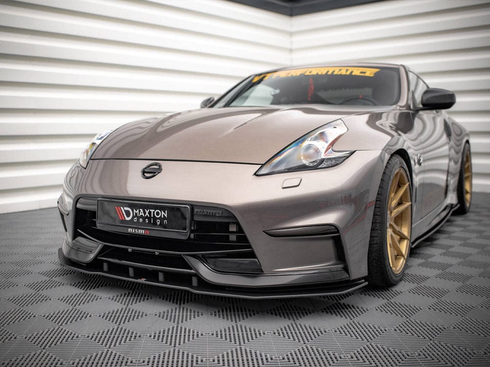 Maxton Design Black-Red Street PRO Front Splitter Nissan 370Z Nismo Facelift 2014-2020 Maxton Design SR