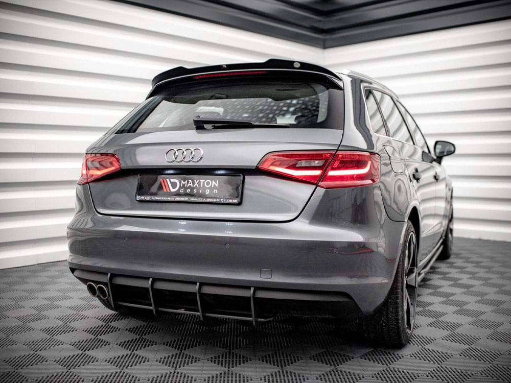 Maxton Design Black-Red Street PRO Rear Diffuser Audi A3 Sportback 8V 2013-2016 Maxton Design SR