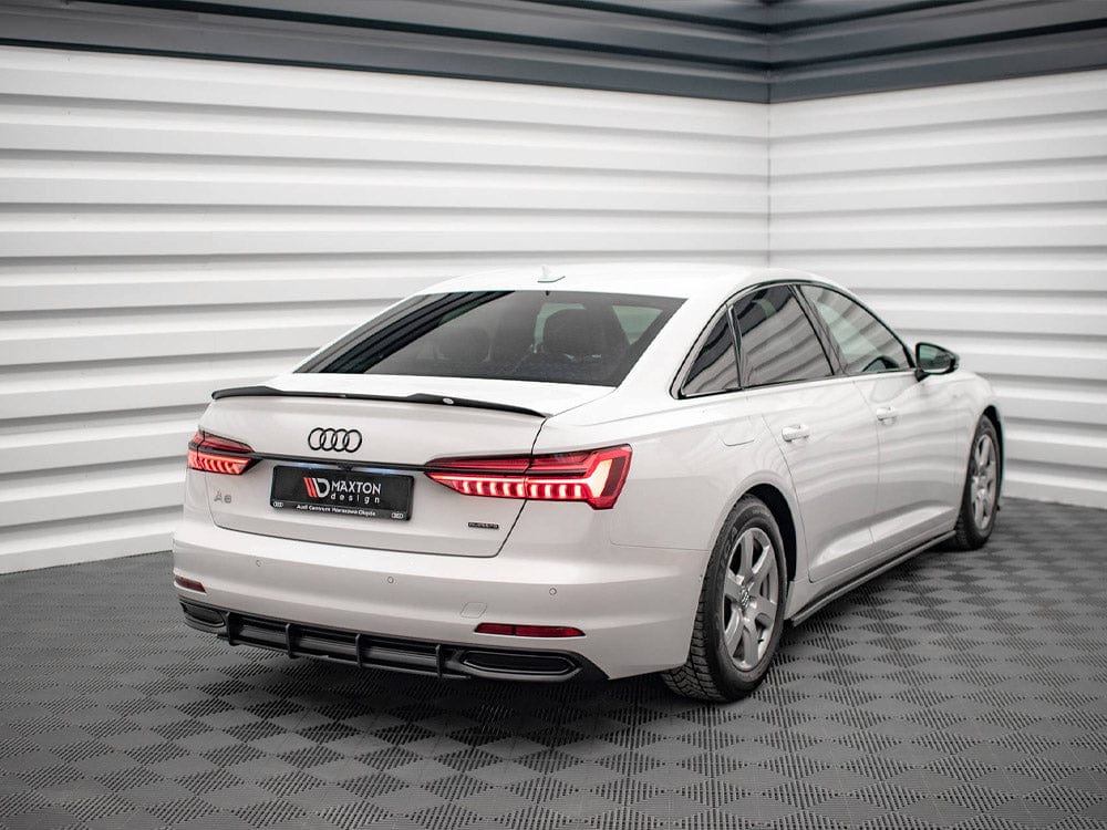 Maxton Design Black-Red Street PRO Rear Diffuser Audi A6 C8 Maxton Design SR