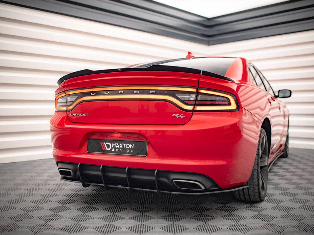 Maxton Design Black-Red Street PRO Rear Diffuser Dodge Charger RT MK7 Facelift 2014- Maxton Design SR