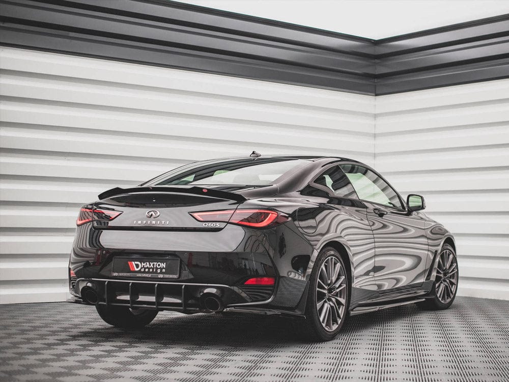 Maxton Design Black-Red Street PRO Rear Diffuser Infiniti Q60 S MK2 2017- Maxton Design SR