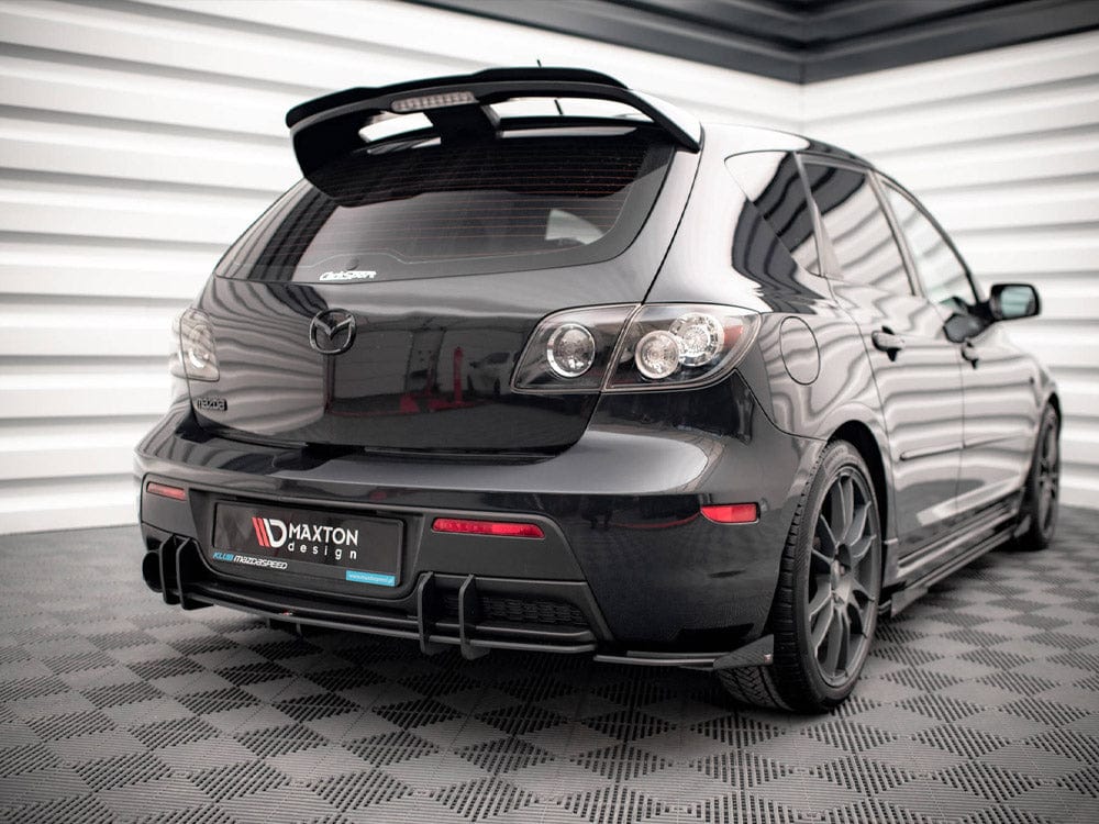 Maxton Design Black-Red Street PRO Rear Diffuser Mazda 3 MPS Mk1 2006-2008 Maxton Design SR