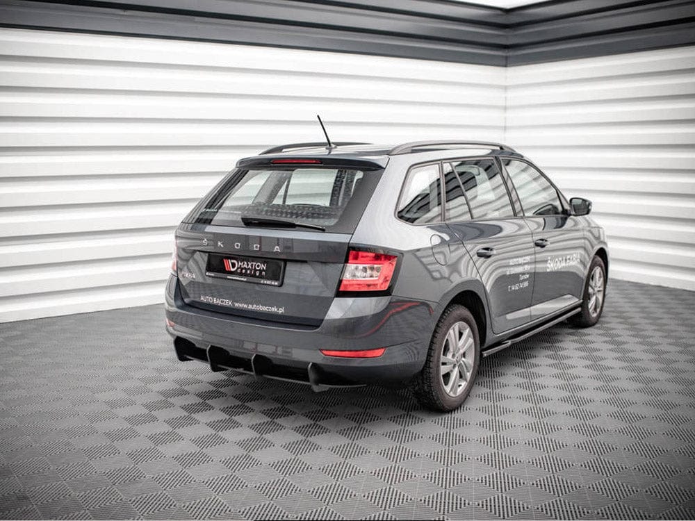 Maxton Design Black-Red Street PRO Rear Diffuser Skoda Fabia Combi MK3 Facelift 2019- Maxton Design SR