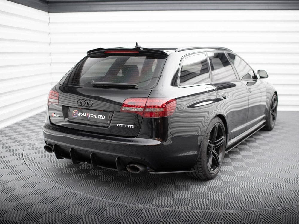 Maxton Design Black-Red Street Pro Rear Side Splitters Audi RS6 Avant C6 Maxton Design SR
