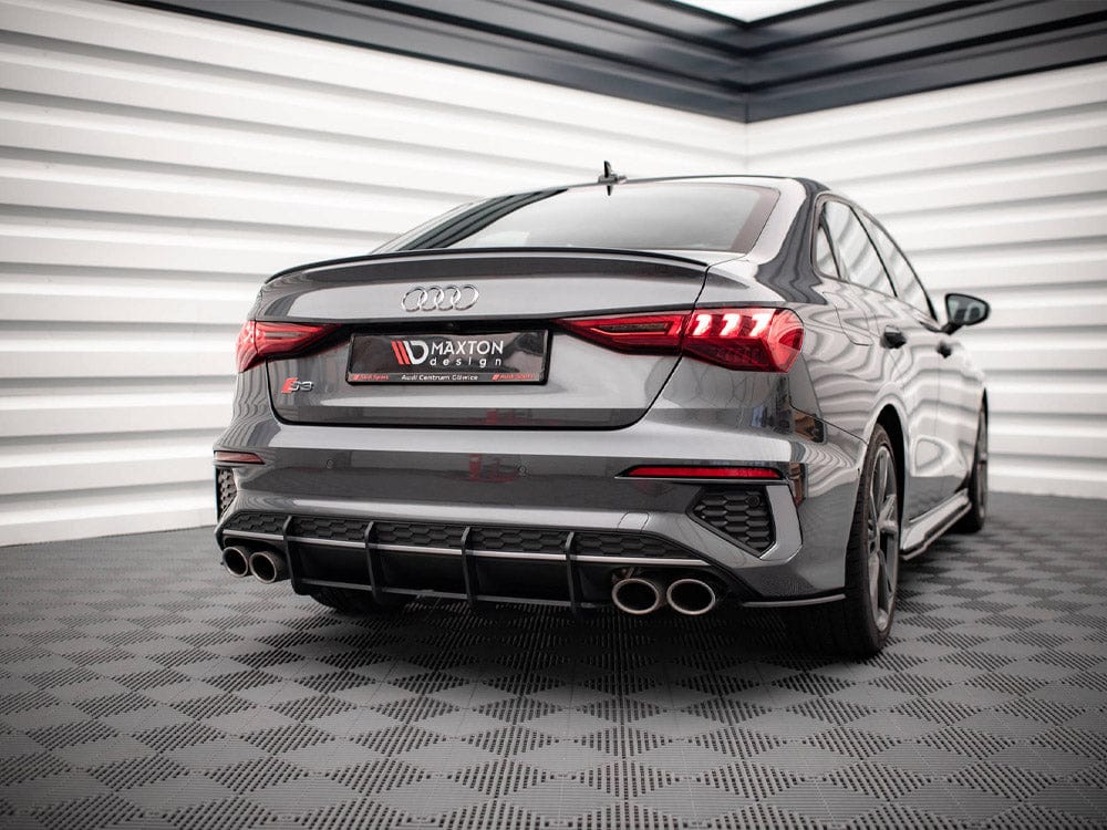 Maxton Design Black-Red Street PRO Rear Side Splitters Audi S3 Sedan 8Y 2020- Maxton Design SR