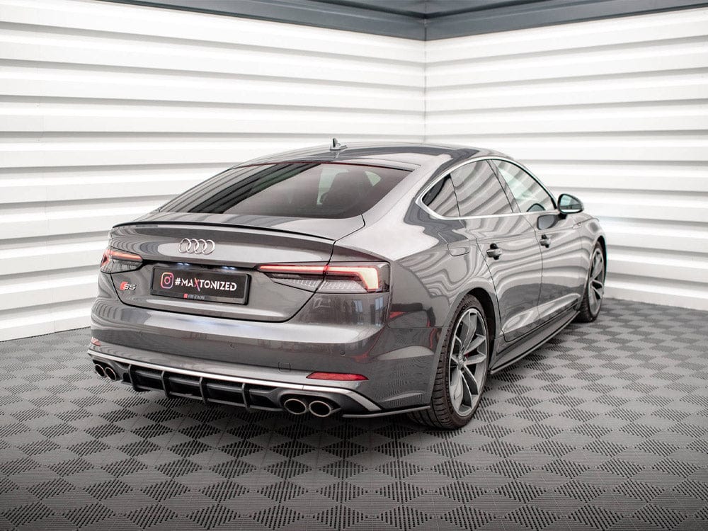 Maxton Design Black-Red Street PRO Rear Side Splitters Audi S5 Sportback F5 Maxton Design SR