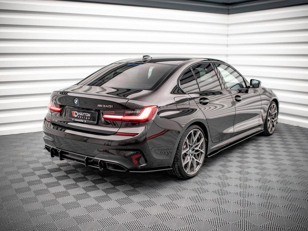 Maxton Design Black-Red Street PRO Rear Side Splitters V.1 BMW M340i G20 / G21 Maxton Design SR