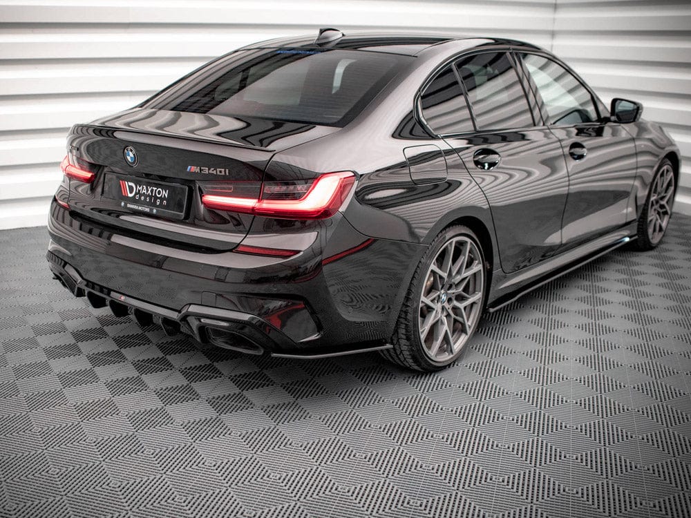 Maxton Design Black-Red Street PRO Rear Side Splitters V.2 BMW M340i / M-Pack G20 / G21 Maxton Design SR