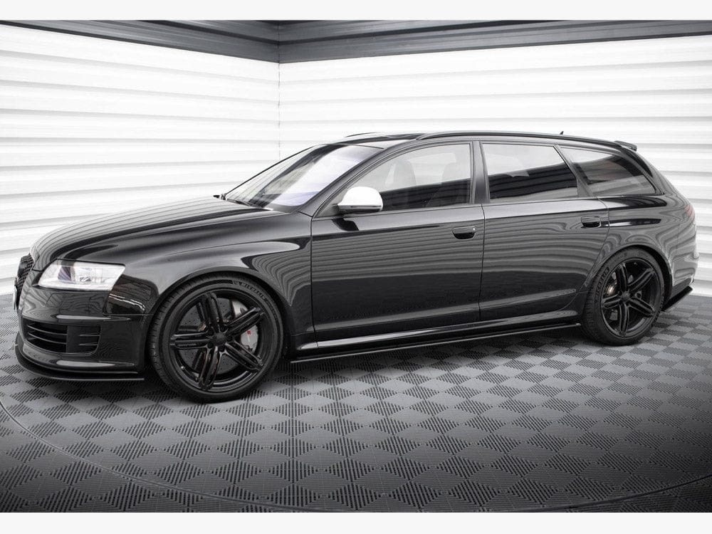 Maxton Design Black-Red Street PRO Side Skirts Diffusers Audi RS6 Avant C6 Maxton Design SR