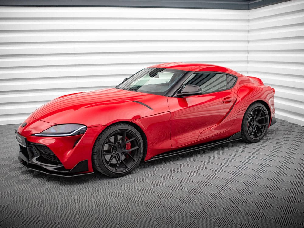 Maxton Design Black-Red Street PRO Side Skirts Diffusers Toyota Supra MK5 2019- Maxton Design SR