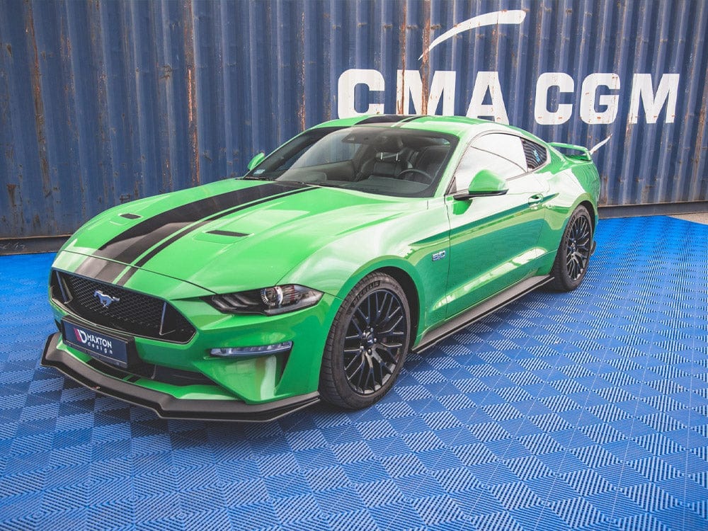 Maxton Design Black-Red Street PRO Side Skirts Diffusers V.1 Ford Mustang GT MK6 Facelift 2017- Maxton Design SR