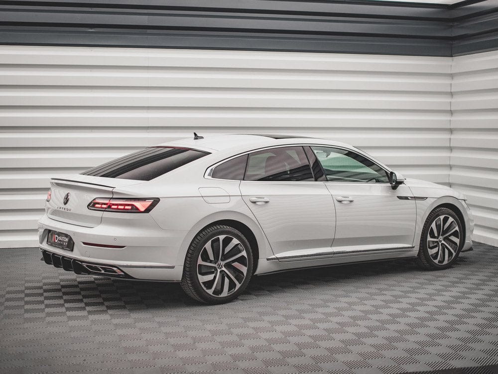 Maxton Design Black-Red Street PRO Side Skirts Diffusers V.1 VW Arteon R / R-line Facelift 2020- Maxton Design SR