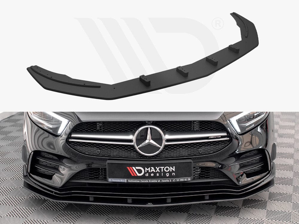 Maxton Design Black Street PRO Front Splitter Mercedes A35 AMG / AMG-Line Aero Pack W177 Maxton Design SR