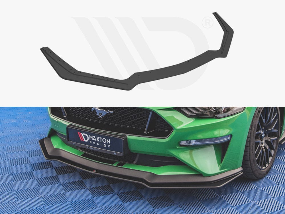 Maxton Design Black Street PRO Front Splitter V.1 Ford Mustang GT Mk6 Facelift 2017- Maxton Design SR