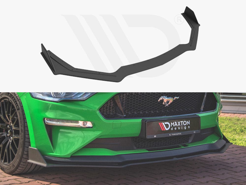 Maxton Design Black Street PRO Front Splitter V.2 Ford Mustang GT Mk6 Facelift 2017- Maxton Design SR