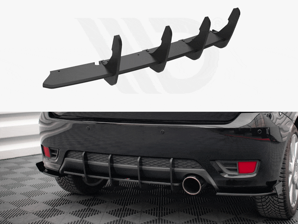 Maxton Design Black Street PRO Rear Diffuser Ford Fiesta ST Mk6 Maxton Design SR