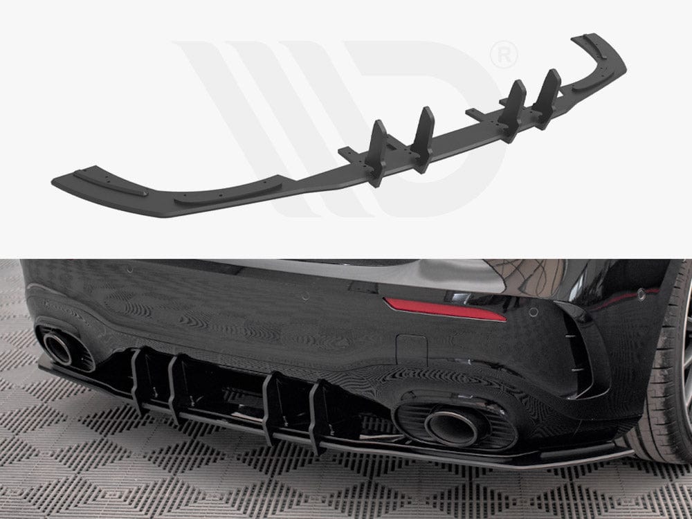Maxton Design Black Street PRO Rear Diffuser Mercedes A35 AMG Hatchback Aero Pack W177 Maxton Design SR