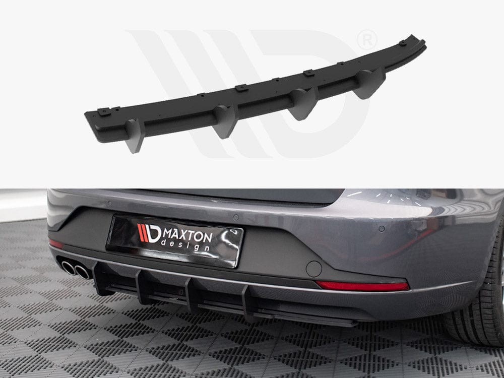 Maxton Design Black Street PRO Rear Diffuser Seat Leon FR Sportstourer MK3 2012-2016 Maxton Design SR