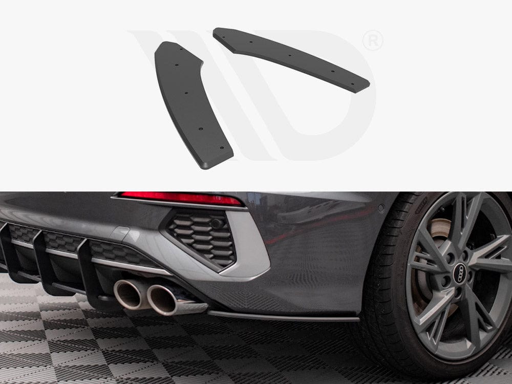 Maxton Design Black Street PRO Rear Side Splitters Audi S3 Sedan 8Y 2020- Maxton Design SR