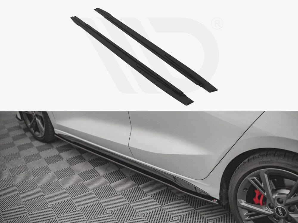 Maxton Design Black Street PRO Side Skirts Diffusers Audi S3 / A3 S-line 8Y 2020- Maxton Design SR