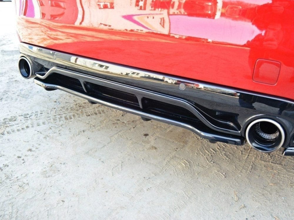 Maxton Design Carbon Look / No Central Rear Splitter Peugeot 308 II GTI (With Vertical Bars) Maxton Design SR