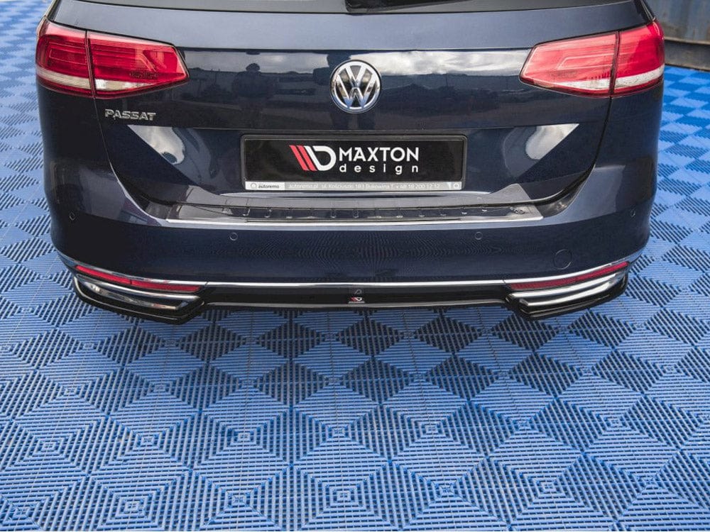 Maxton Design Carbon Look / No Central Rear Splitter VW Passat B8 2014-2019 Maxton Design SR