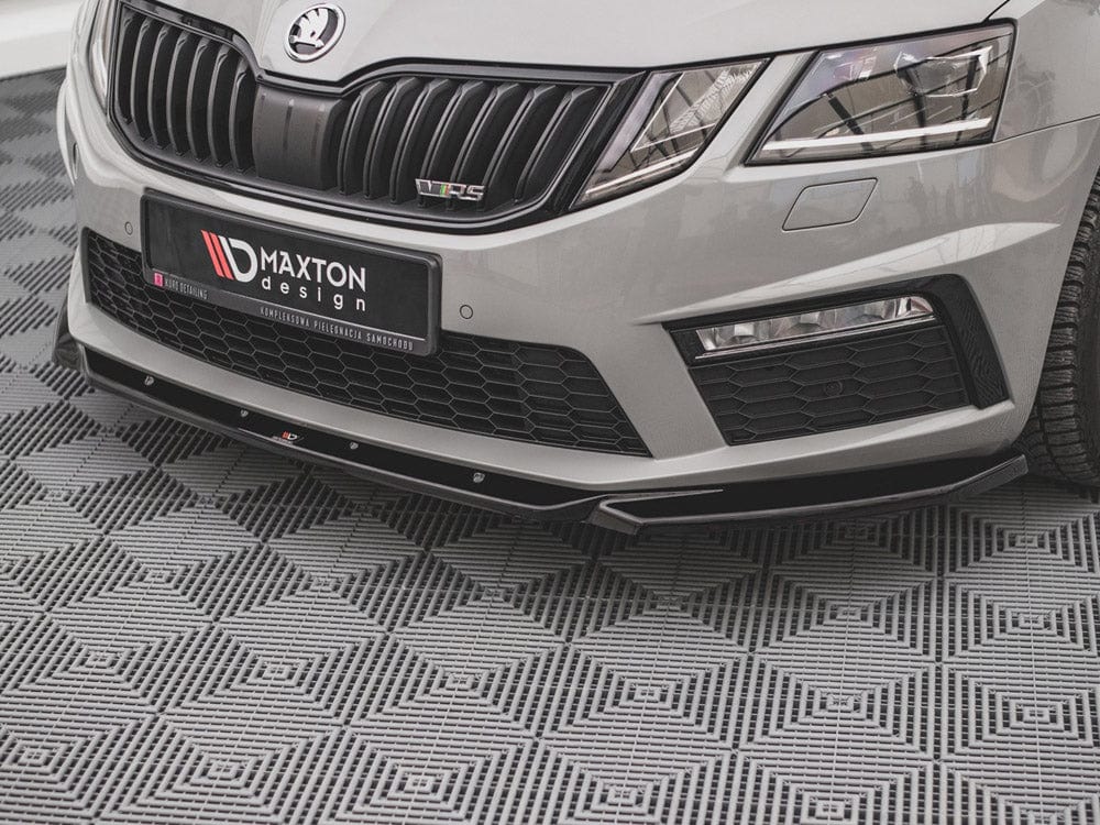 Maxton Design Carbon Look / No Front Splitter V.3 Skoda Octavia RS MK3 Facelift 2016-2019 Maxton Design SR