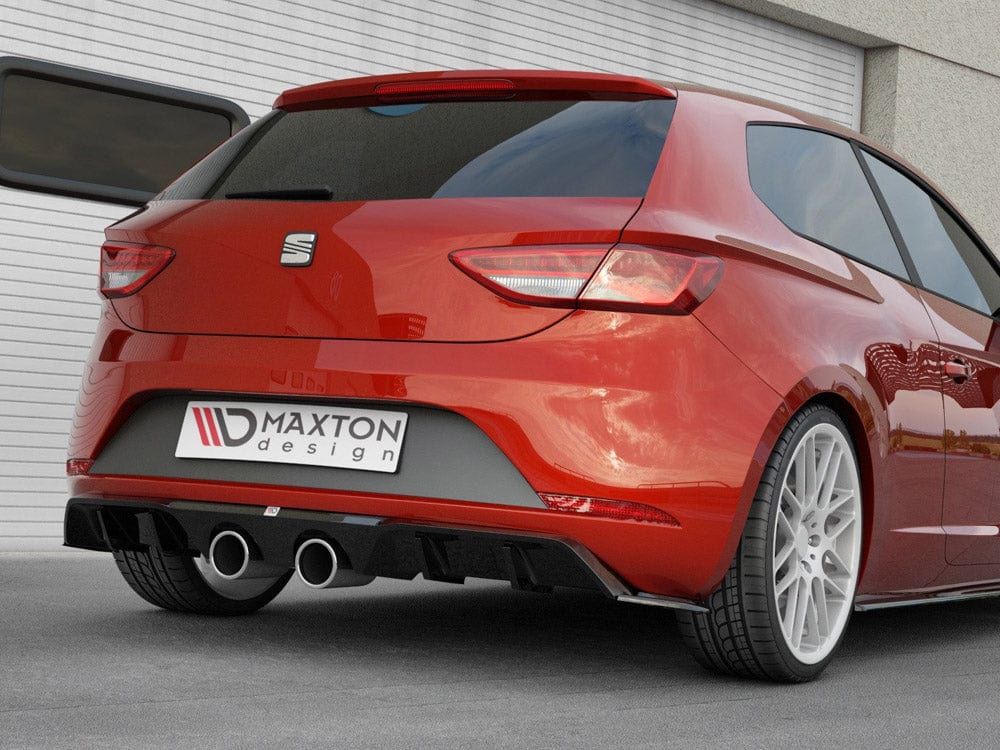 Maxton Design Carbon Look Rear Valance V.2 Seat Leon MK3 Cupra Facelift 2017- Maxton Design SR