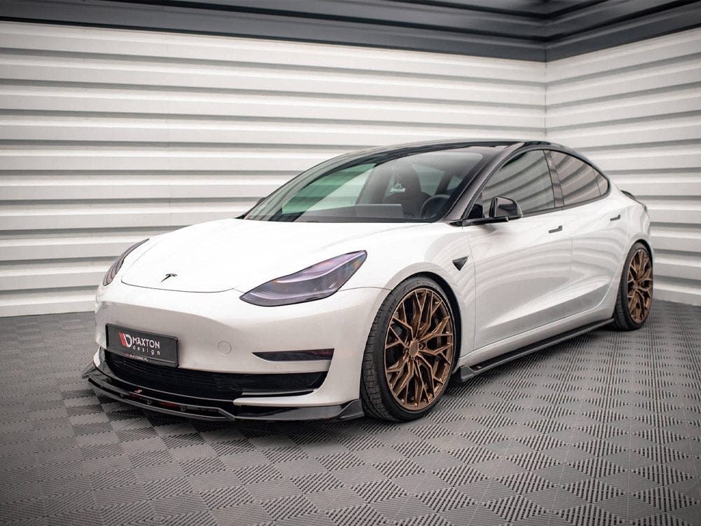 Maxton Design Carbon Look Side Skirts Diffusers V.2 Tesla Model 3 2017- Maxton Design SR