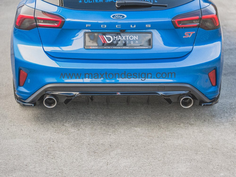 Maxton Design Carbon Look / White Rear Side Splitters Ford Focus MK4 ST 2019- Maxton Design SR