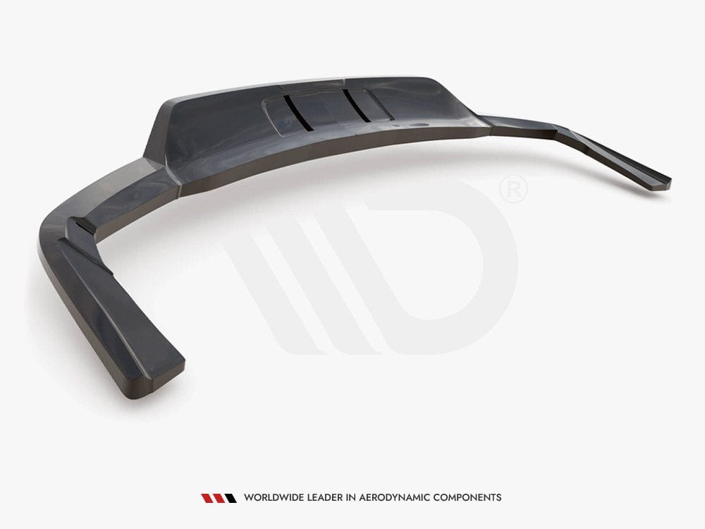 Maxton Design Carbon Look / Yellow Central Rear Splitter (Vertical Bars) Maserati Levante GTS Mk1 Maxton Design SR