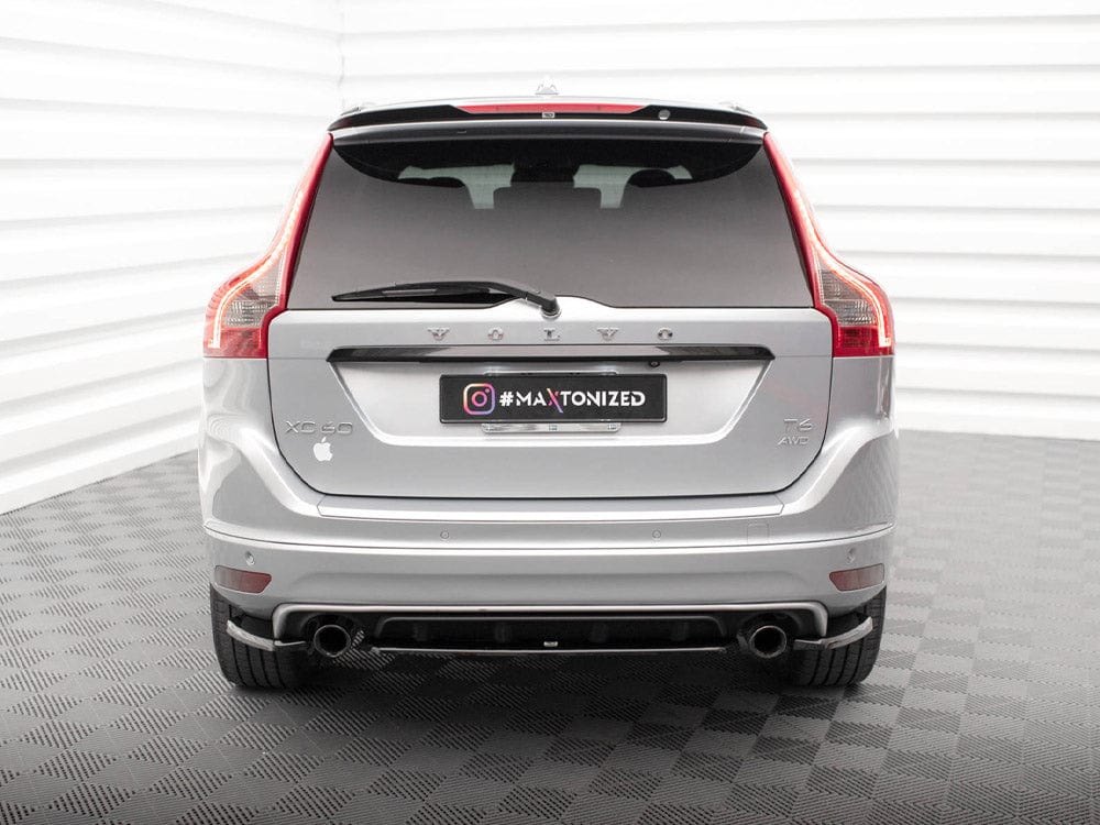 Maxton Design Carbon Look / Yellow Central Rear Splitter Volvo XC60 R-Design Mk1 Facelift Maxton Design SR