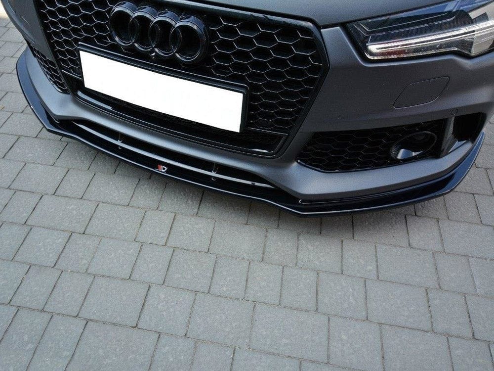 Maxton Design Carbon Look / Yellow Front Splitter V.1 Audi RS7 C7 Facelift 2014-2017 Maxton Design SR