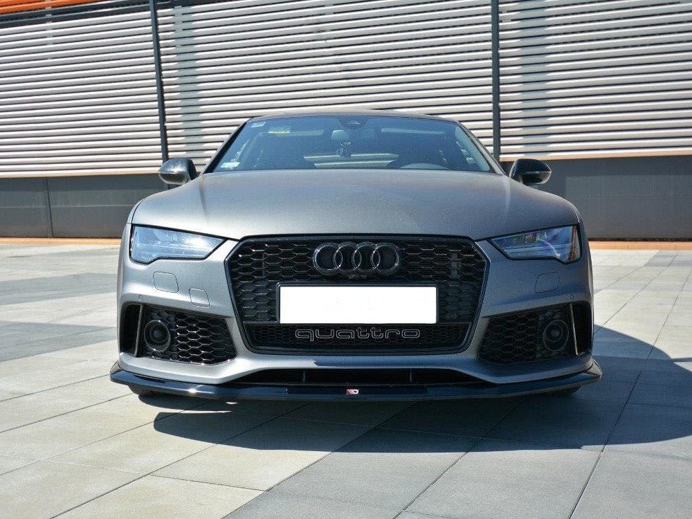 Maxton Design Carbon Look / Yellow Front Splitter V.2 Audi RS7 C7 Facelift 2014-2017 Maxton Design SR