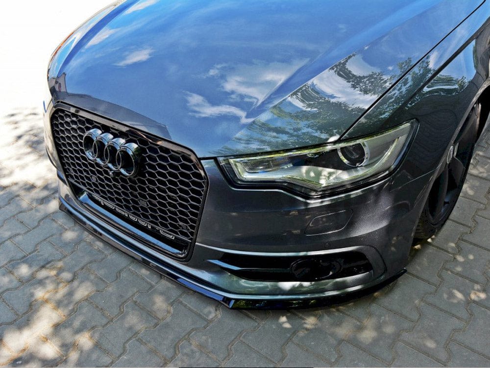 Maxton Design Carbon Look / Yellow Front Splitter V.2 Audi S6 / A6 C7 S-line 2011-2014 Maxton Design SR