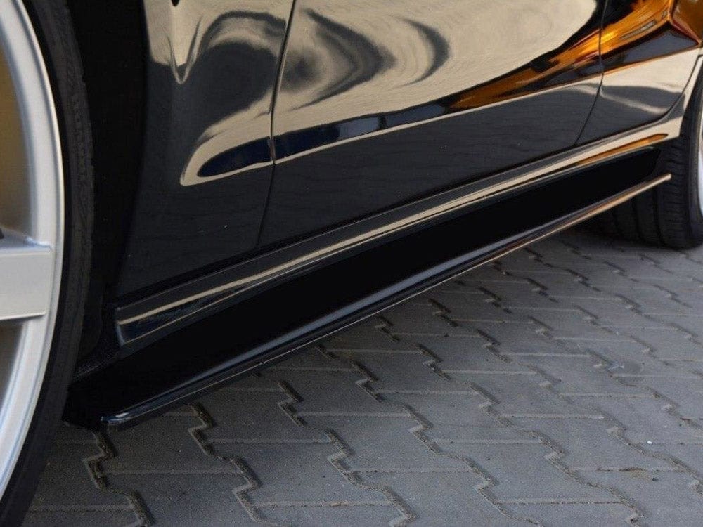 Maxton Design Carbon Look / Yellow Side Skirts Diffusers Mercedes CLS C218 Amg-line 2011-2014 Maxton Design SR