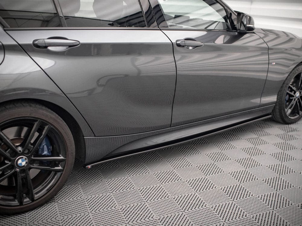 Maxton Design Carbon Look / Yellow Side Skirts Diffusers V.1 BMW 1 F20 M135i / M140i / M-Pack Maxton Design SR