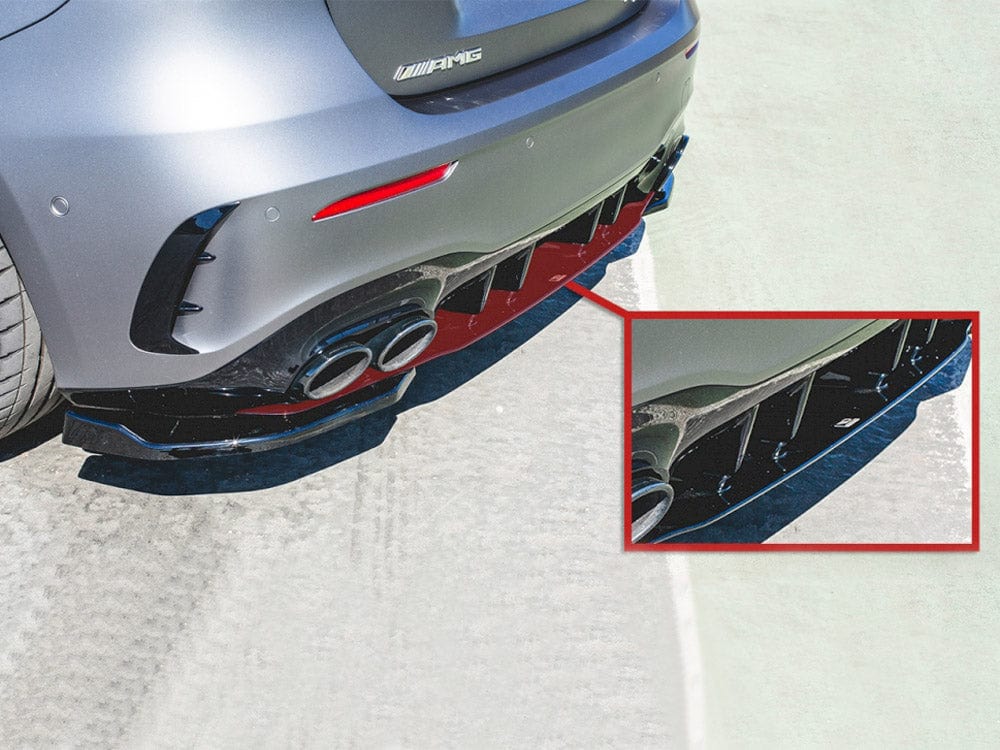 Maxton Design Central Rear Splitter + Flaps Mercedes AMG A 45 S Aero Pack W177 Maxton Design SR