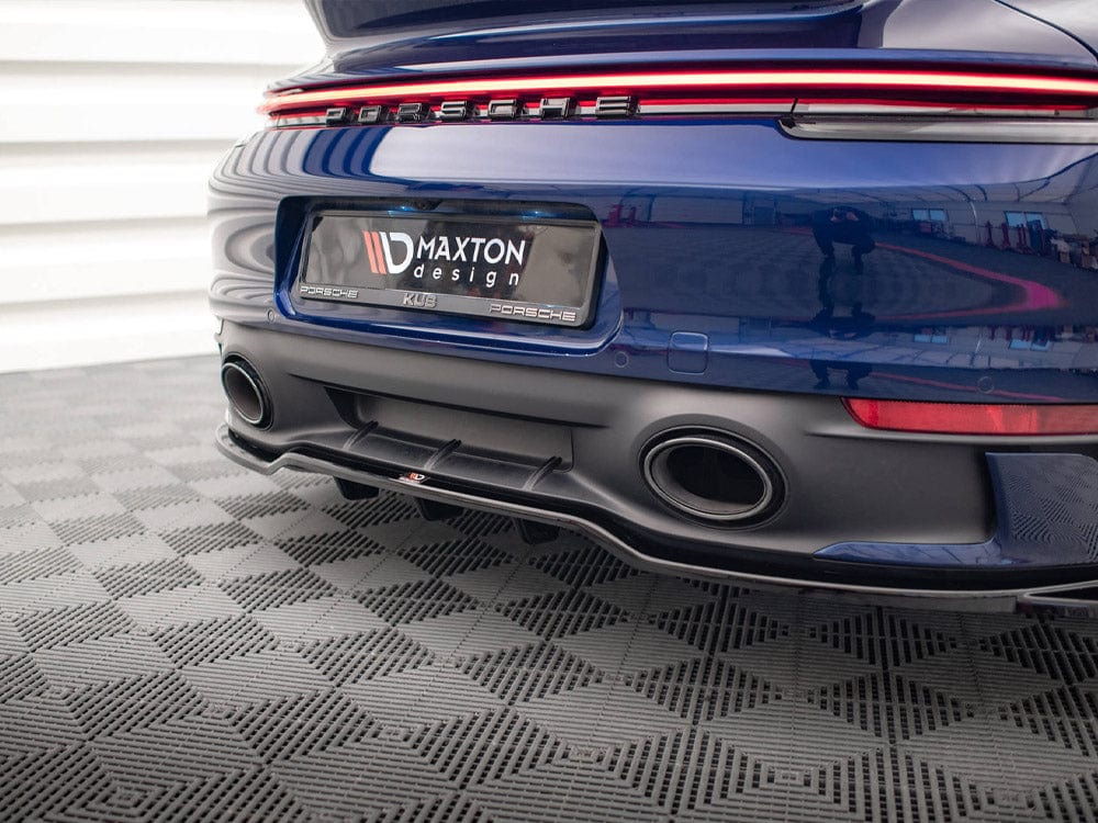 Maxton Design Central Rear Splitter V.2 (Vertical Bars) Porsche 911 Carrera Aero 992 Maxton Design SR