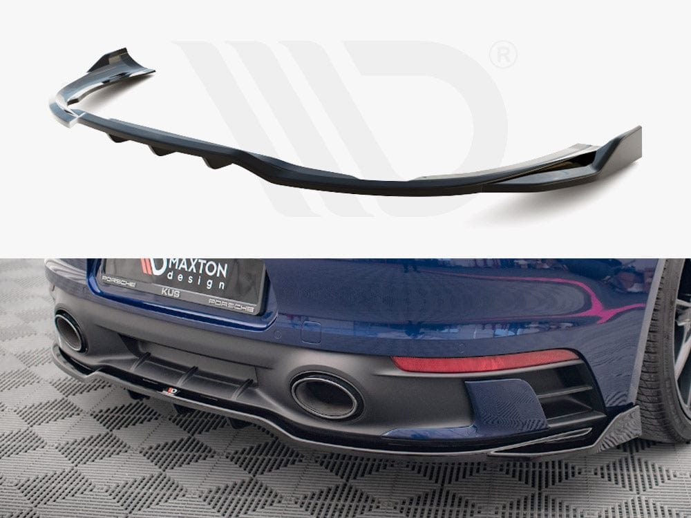 Maxton Design Central Rear Splitter V.2 (Vertical Bars) Porsche 911 Carrera Aero 992 Maxton Design SR