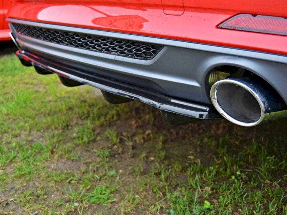 Maxton Design Central Rear Splitter (Vertical Bars) Audi A5 S-Line F5 Coupe / Sportback 2016- Maxton Design SR