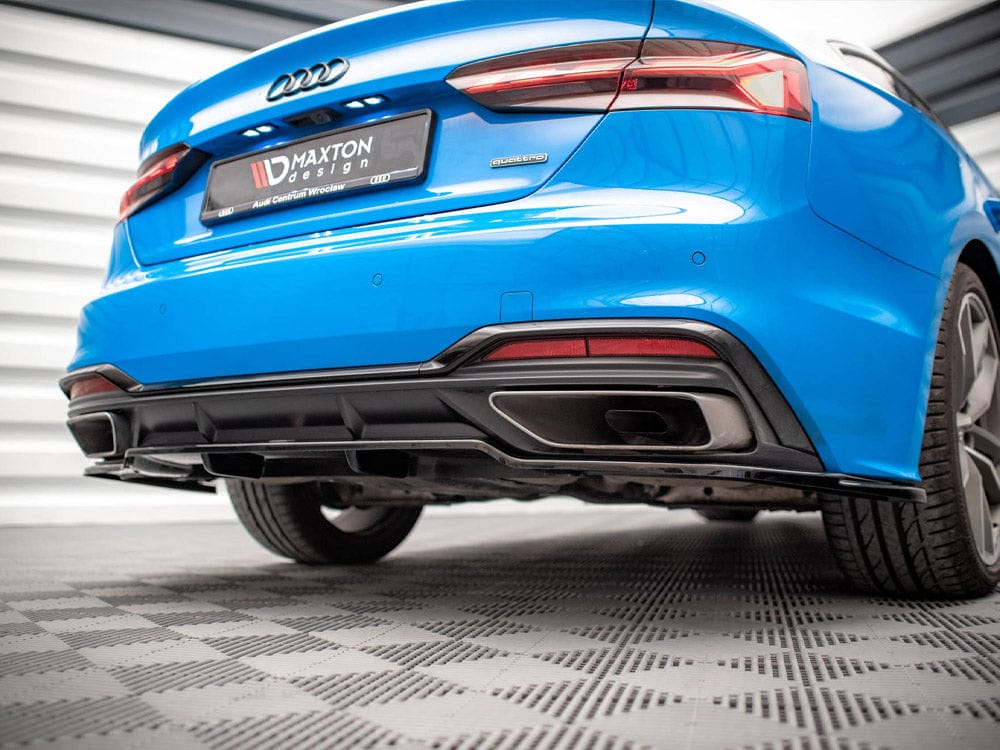 Maxton Design Central Rear Splitter (Vertical Bars) Audi A5 S-Line F5 Facelift Maxton Design SR